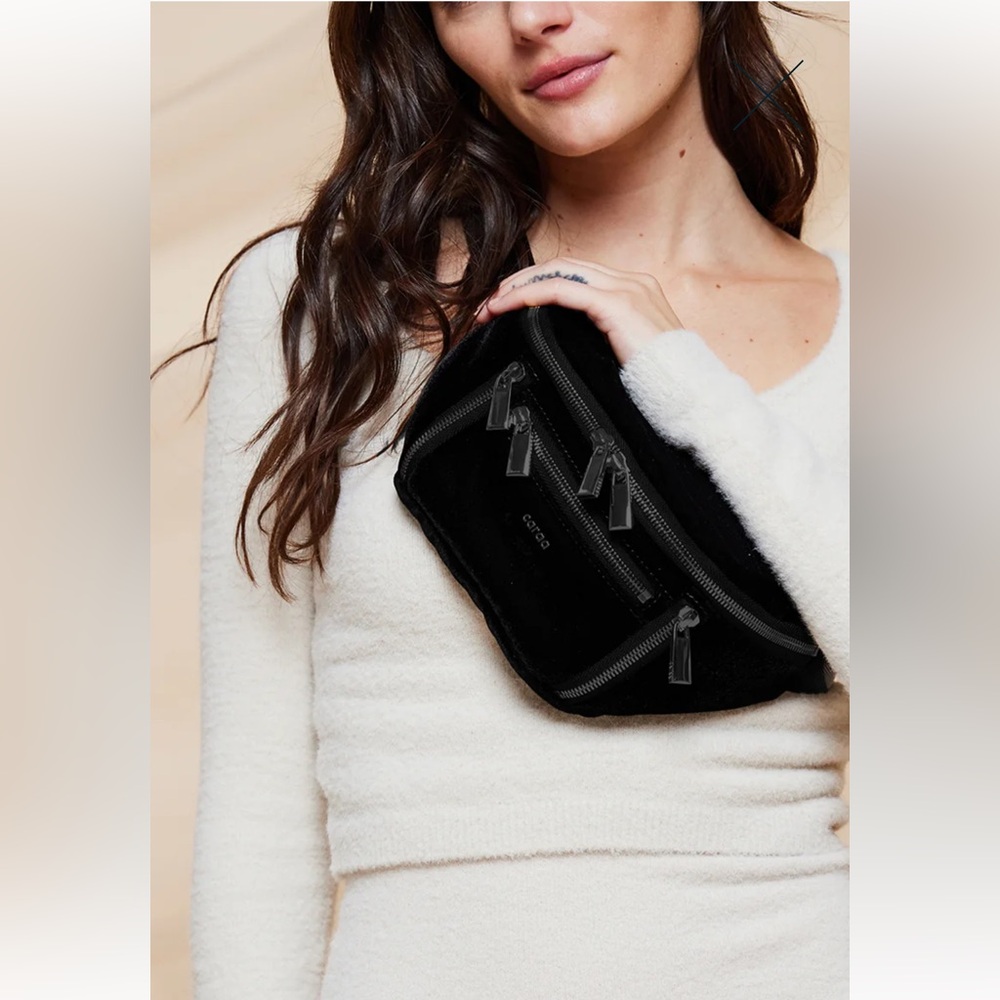 Free People Movement X Caraa Hot Pink Velvet Sling Bag